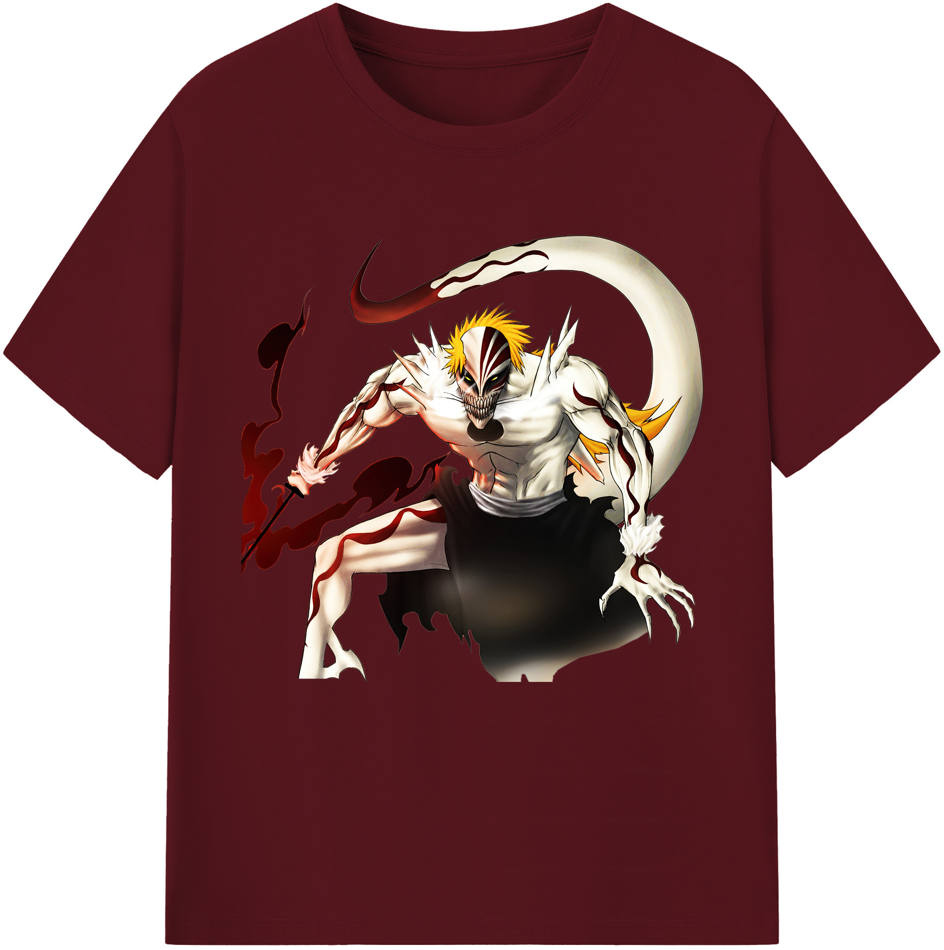 （画像用） ブリーチ 黒崎一護（くろさき いちご）BLEACH Kurosaki Ichigo 綿100％半袖Tシャツ（フロントプリント）